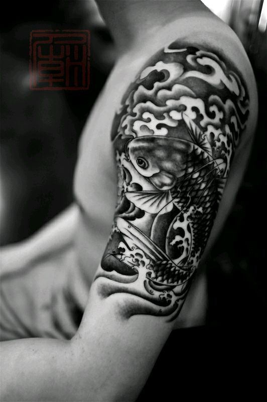 点击大图看下一张：美女纹身师Joey Pang的手臂纹身作品