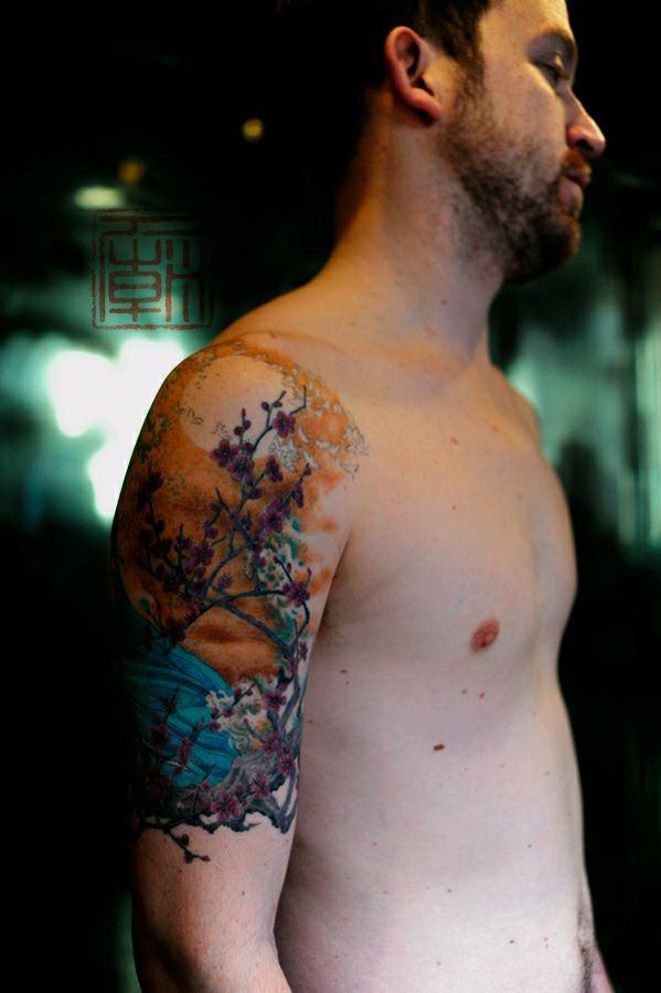 点击大图看下一张：美女纹身师Joey Pang的手臂纹身作品图7