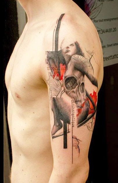 点击大图看下一张：法国 Klaim Street Tattoo 手臂纹身新作