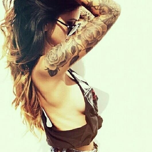 点击大图看下一张：时尚美女的手臂刺青图8