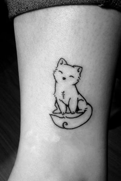 点击大图看下一张：一组可爱的小猫咪纹身图3