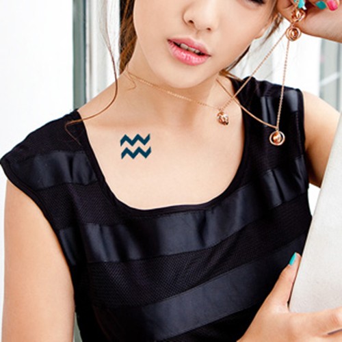 点击大图看下一张：十二星座个性简单化纹身图11