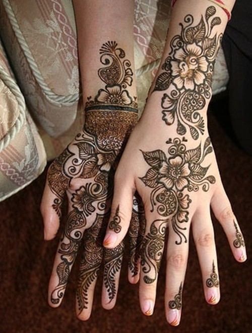 点击大图看下一张：印度海娜个性手臂纹身图6