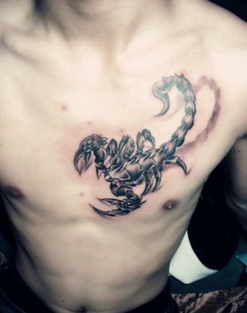 点击大图看下一张：霸气逼真的蝎子纹身图5