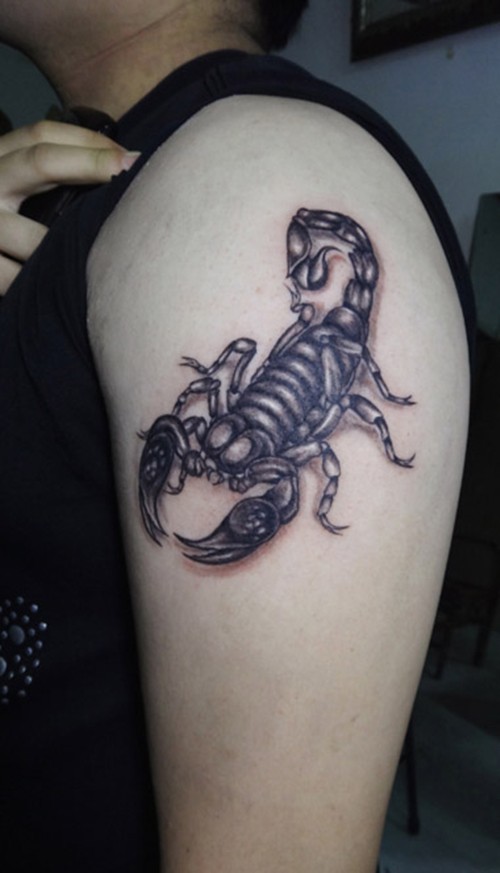 点击大图看下一张：霸气逼真的蝎子纹身图6
