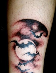 霸气经典的蝙蝠纹身