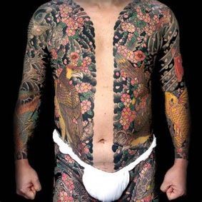 点击大图看下一张：日式半甲纹身图案图案