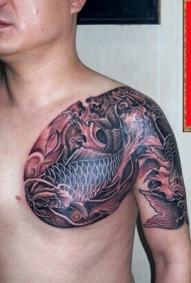 点击大图看下一张：亚洲人钟爱的半甲纹身图3
