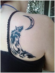 点击大图看下一张:适合女性的狼图腾纹身图2