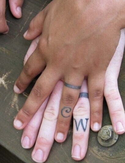 点击大图看下一张：唯美清新的手指图腾纹身很适合情侣哦图7
