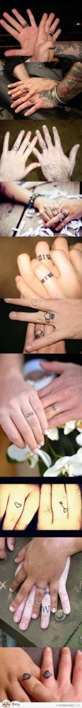 点击大图看下一张：一款情侣手部简单的图腾刺青