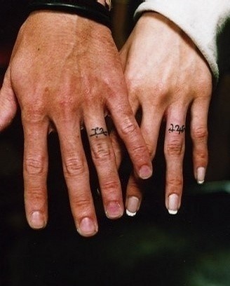 点击大图看下一张：情侣手指戒指刺青
