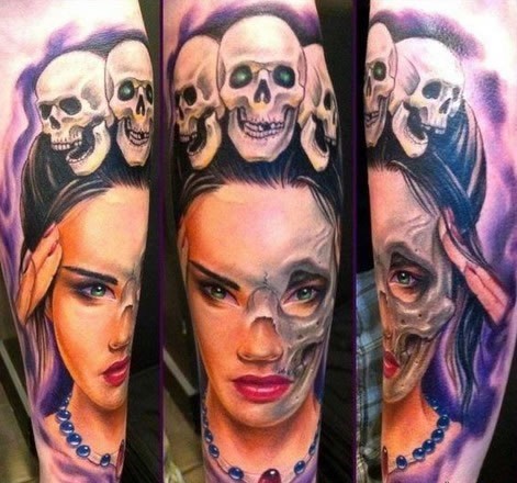 点击大图看下一张:比较有个性的小腿gexingxiaotui刺青图片欣赏图2