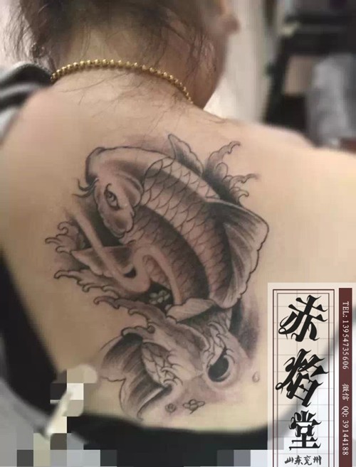 点击大图看下一张：招财纹身图案鲤鱼纹身图3