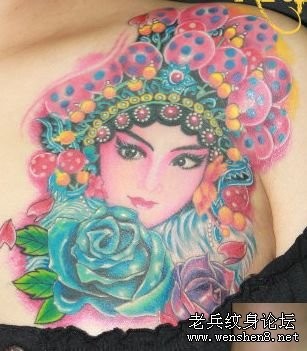 点击大图看下一张：2011年最新纹身图片—最新花旦纹身图片（精品）