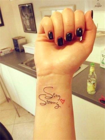 点击大图看下一张:清新简约的手腕英文刺青图2