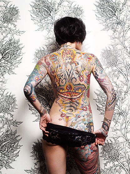 点击大图看下一张：国外女性纹身刺青图案欣赏图6