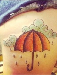可爱的小雨伞图案