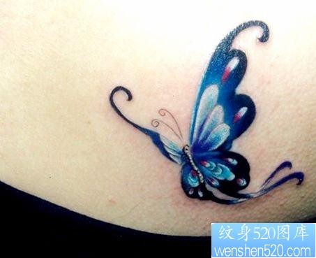 点击大图看下一张：女儿比较喜欢的彩色蝴蝶纹身图片