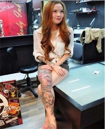 点击大图看下一张：马来西亚性感华裔女纹身师 卢恺棋 kinki ryusaki图3