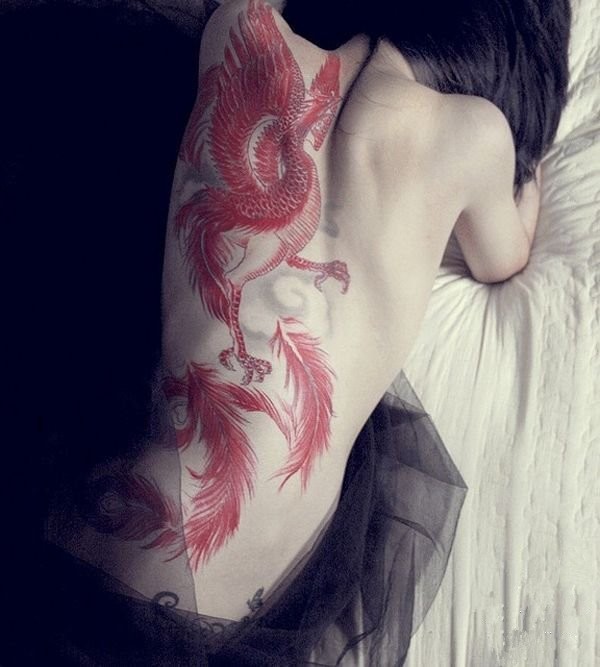 点击大图看下一张：性感妖娆女性腰部纹身