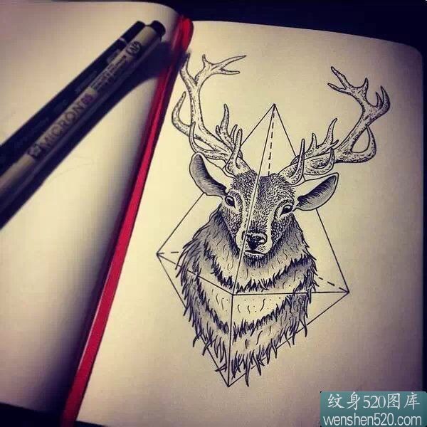 点击大图看下一张:一组适合男生的可爱风纹身素材图2