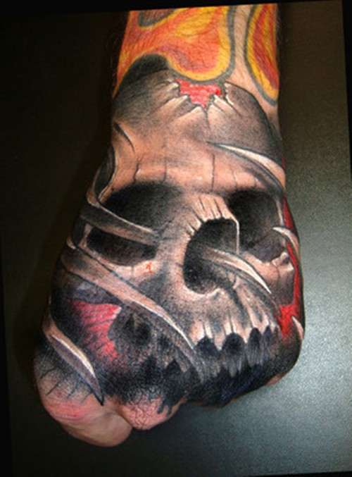 点击大图看下一张：男士个性经典手背纹身图6