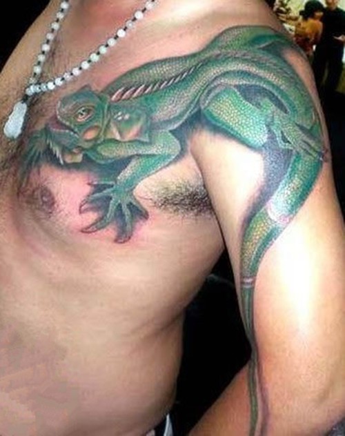 点击大图看下一张：经典蜥蜴纹身图7