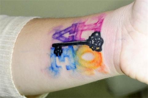 点击大图看下一张：手腕时尚漂亮的纹身图案图2