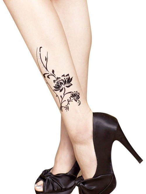 点击大图看下一张：女生脚踝简单的个性纹身图4