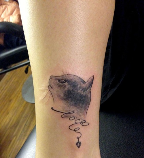 点击大图看下一张：可爱的小猫咪纹身图5