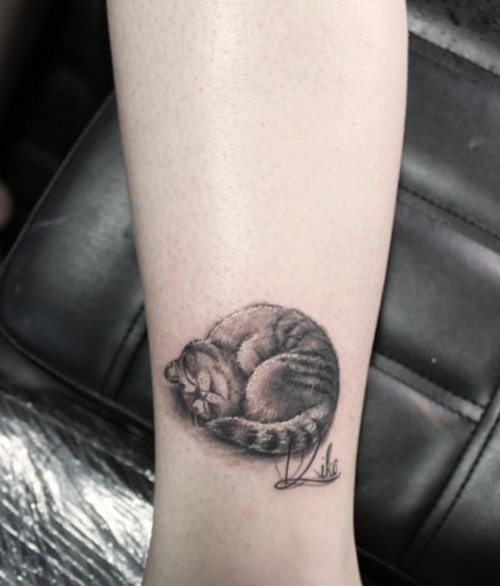 点击大图看下一张：可爱的小猫咪纹身图4