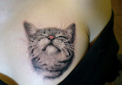 点击大图看下一张：可爱的小猫咪纹身图7
