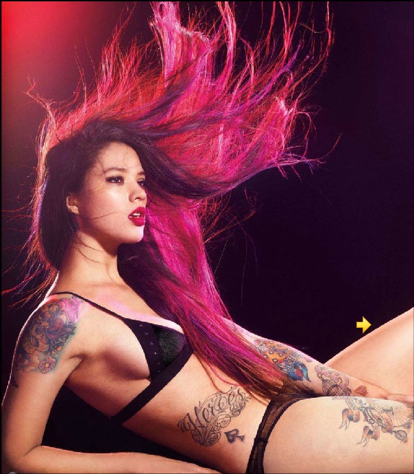 点击大图看下一张：俄罗斯美女纹身摄影作品展示图3