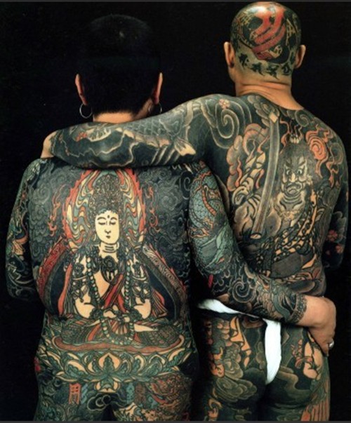 点击大图看下一张：日式经典全甲纹身图4