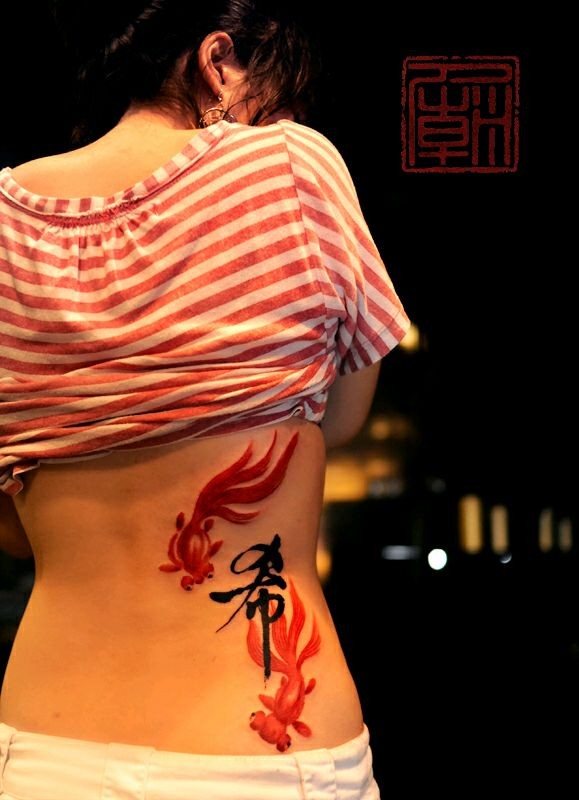 点击大图看下一张：美女纹身师Joey Pang的纹身作品图2