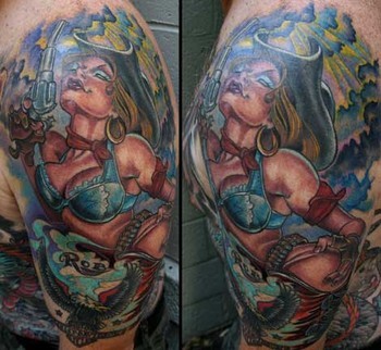 点击大图看下一张:Joe Capobianc-夸张的动漫形象纹身作品图22