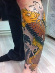 意大利纹身师 Daniele Trabucco 的包小腿纹身作品