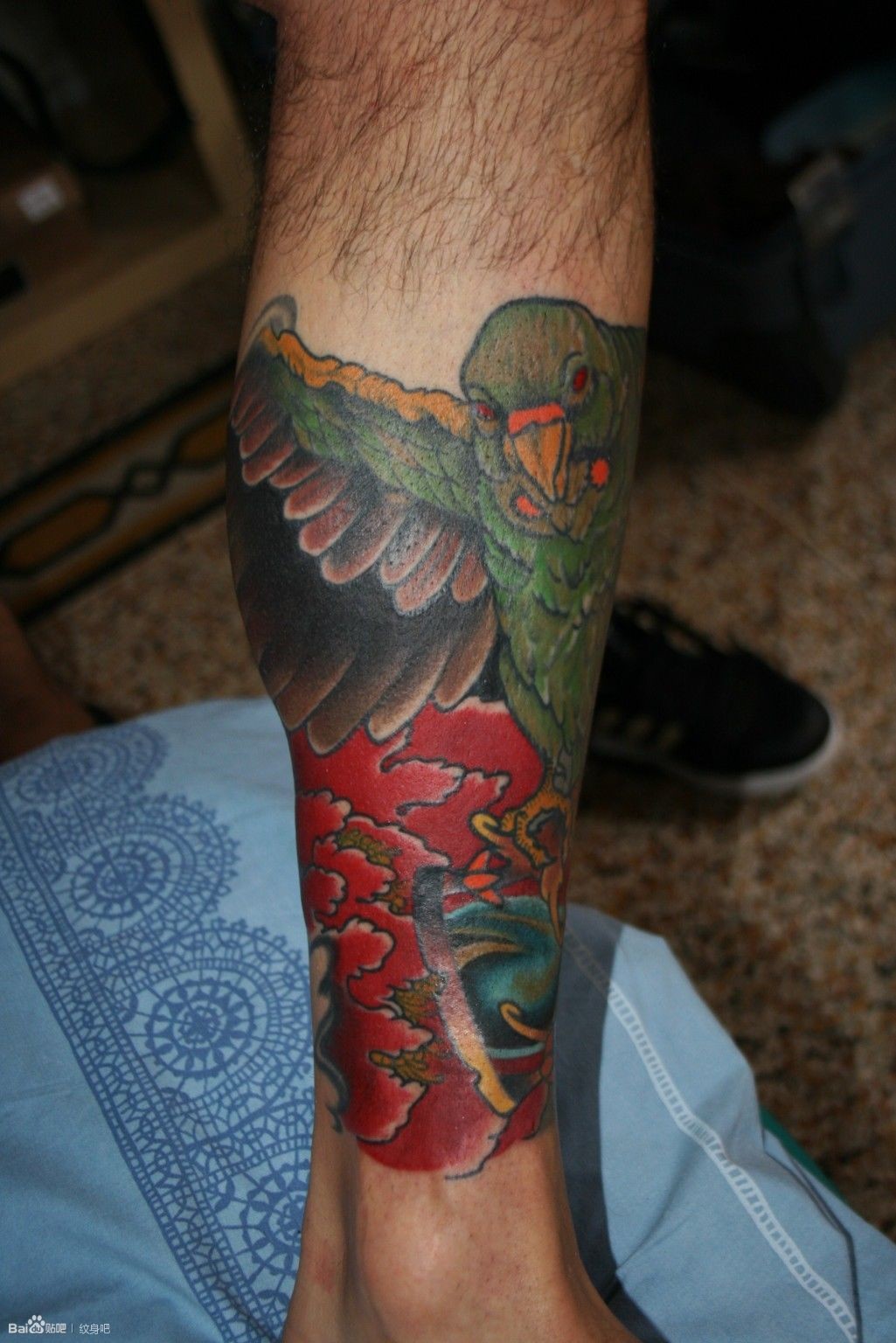 点击大图看下一张：意大利纹身师 Daniele Trabucco 的包小腿纹身作品图2