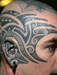 头部纹身图片：头部图腾纹身图片纹身作品