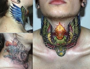 点击大图看下一张:个性脖子上喉结处houjiechu的刺青图片作品图2