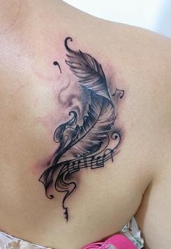 点击大图看下一张：时尚人士得选择——羽毛纹身图2