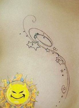 点击大图看下一张:胸部纹身图片:胸部五角星藤蔓纹身图片纹身作品