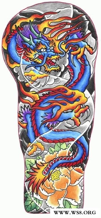 点击大图看下一张:珍贵的龙花臂手稿