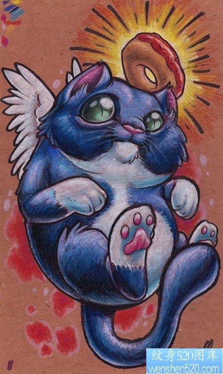 点击大图看下一张：一张超可爱猫咪纹身手稿