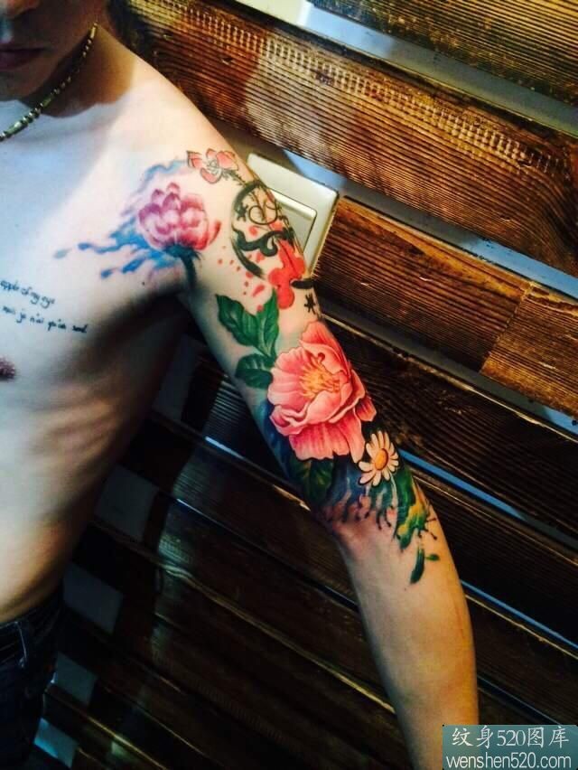 点击大图看下一张:个性时尚花臂花腿套图图8