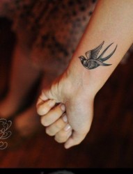 一幅手腕燕子纹身图片有纹身520图库推荐