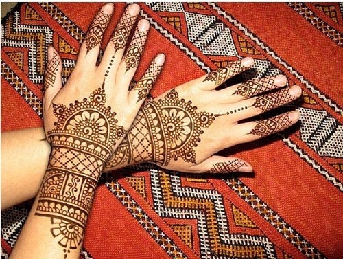 点击大图看下一张：百变手指印度海娜纹身图2