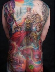一款男士背部霸气的获奖作品纹身图案