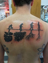 男人背部非常有寓意的纹身